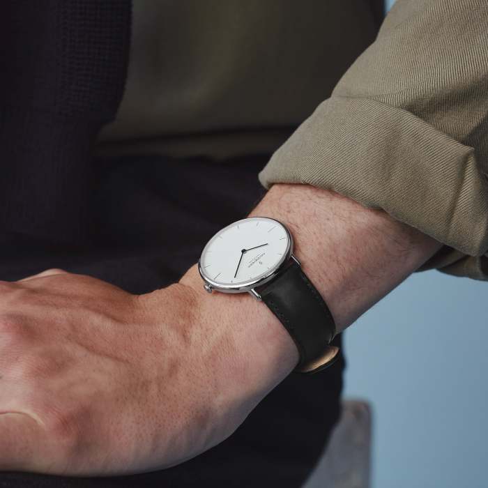 Native | White Dial - Brown Leather