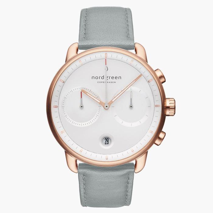 Pioneer | White Dial - Dove Grey Vegan Leather
