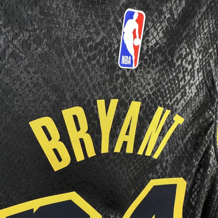 Los Angeles Lakers KIds Jersey City Edition snake pattern Black No.24 BRYANT