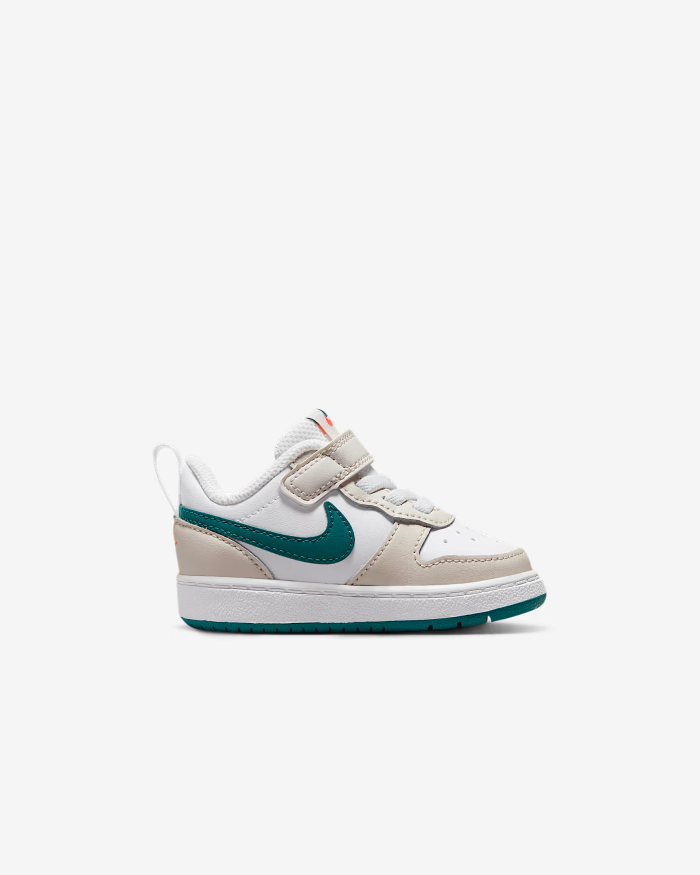 Air Force Low-top Children's Leather Sneakers Velcro FG22-36 White Green