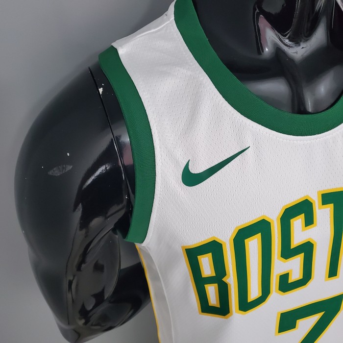 Jaylen Brown Boston Celtics Platinum White Limited Version Swingman Jersey