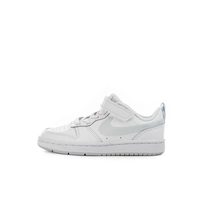 Air Force low-top children's leather sneakers Velcro White Light Grey