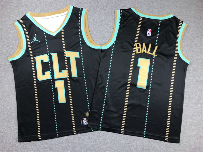 Charlotte Hornets Kids Jersey City Edition 22/23 NO.1 BALL