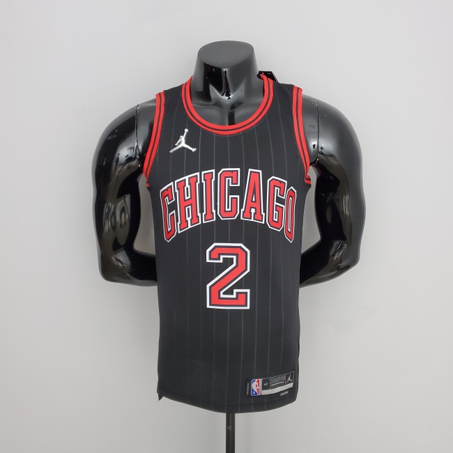Lonzo Ball Chicago Bulls 75th Anniversary Swingman Jersey Flyers Black