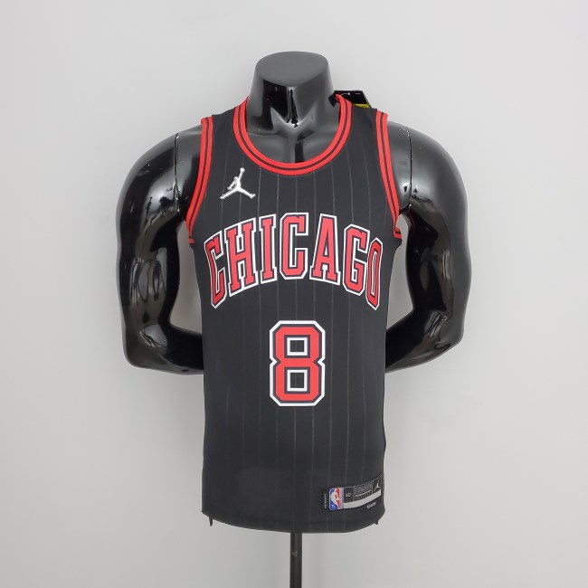 Zach LaVine Chicago Bulls 75th Anniversary Swingman Jersey Flyers Black