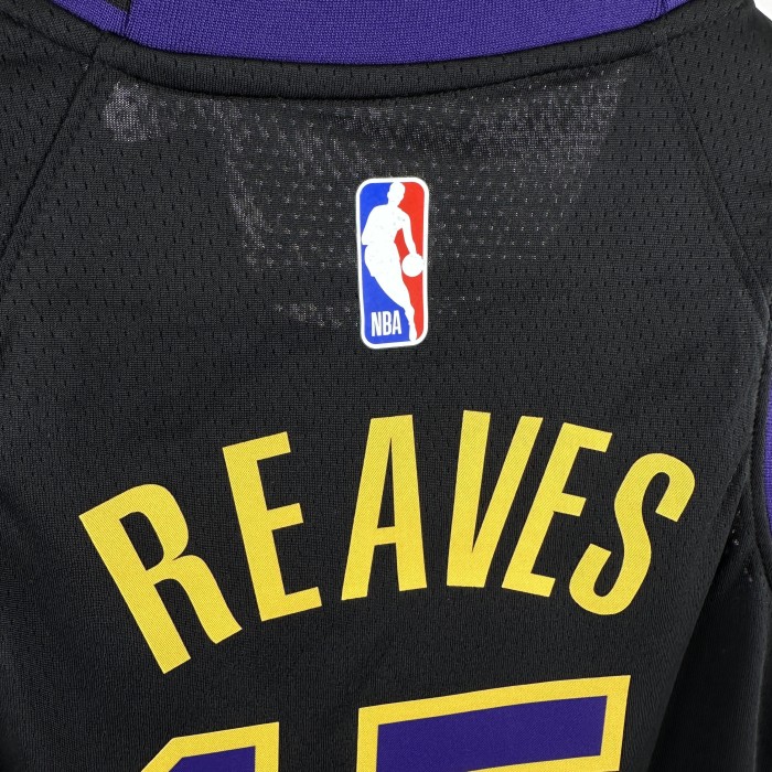 Los Angeles Lakers Kids Jersey City Edition 2023 No. 15 REAVES
