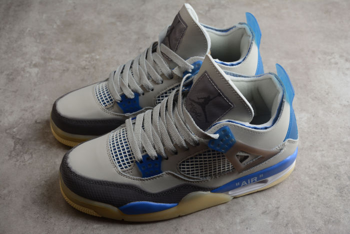 Air Jordan 4 mid top unisex CV9388-101 Grey blue