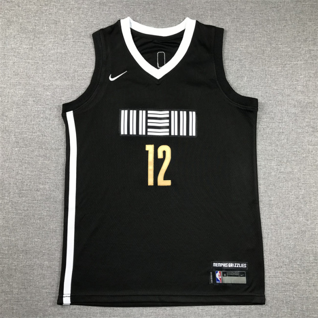 Memphis Grizzlies Kid Jersey Black City Edition 23/24 NO.12 MORANT