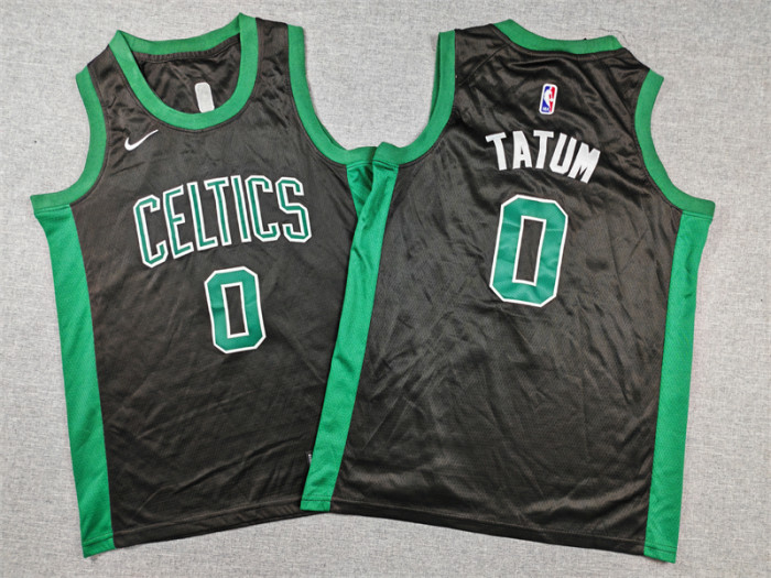 Boston Celtics KIds Jersey Black Lcon Edition NO.0 TATUM