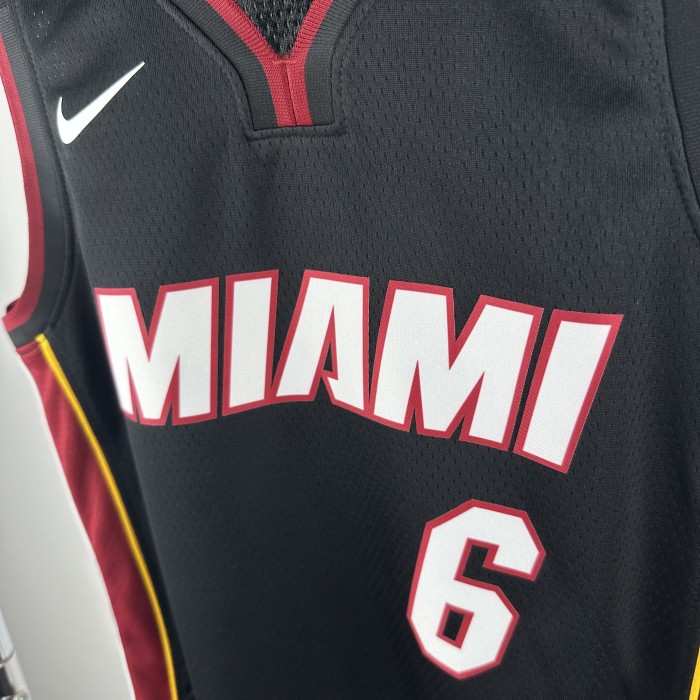 Miami Heat Kids Jersey Black 22/23 JAMES No. 6 James