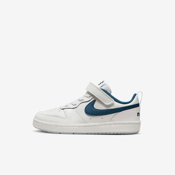 Air Force low-top children's leather sneakers Velcro FG22-36  White Blue