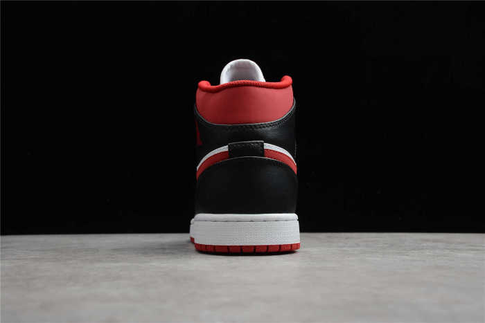 Air Jordan 1 Mid Metallic Red Gym Size 4-16 Red Black White 554724-122