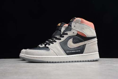 Air Jordan 1 Retro High Neutral Grey Hyper Crimson 555088-018