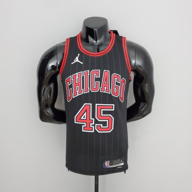 Michael Jordan Chicago Bulls 75th Anniversary Swingman Jersey Flyers Black