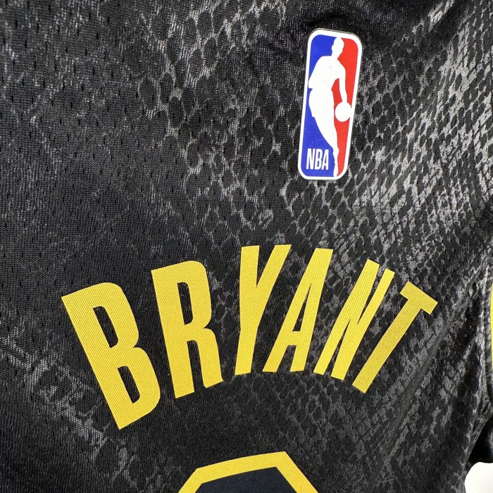 Los Angeles Lakers KIds Jersey City Edition snake pattern Black No.8 BRYANT