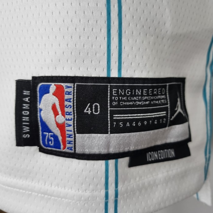 LaMelo Ball Charlotte Hornets 75th Anniversary Swingman Jersey White