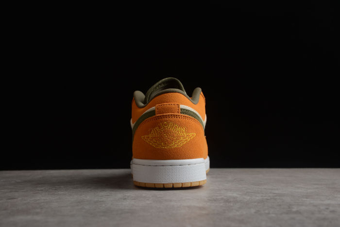 Air Jordan 1 Low SE White/Light Curry-Medium Olive DH6931-102