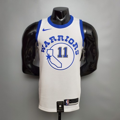 Klay Thompson Golden State Warriors Retro Version Swingman Jersey White
