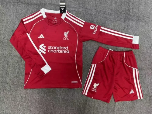 Liverpool Home Long Sleeve Kids Suit 25/26