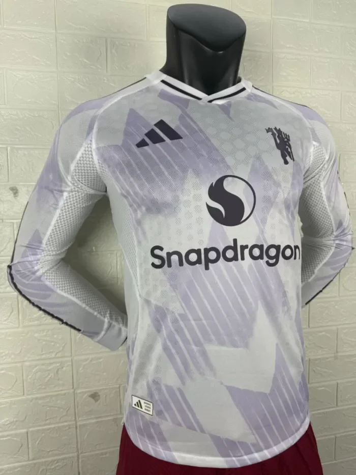 Manchester United Away Long Sleeve Player Jersey 25/26