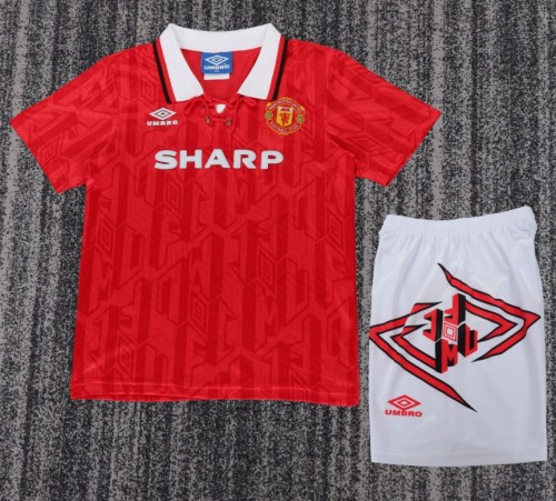 Manchester United Home Retro Kids Jersey 1992/94