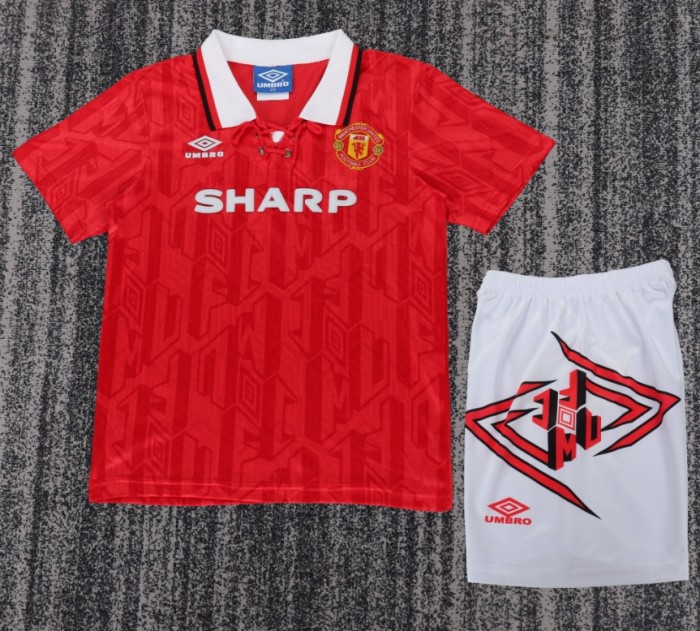 Manchester United Home Retro Kids Jersey 1992/94