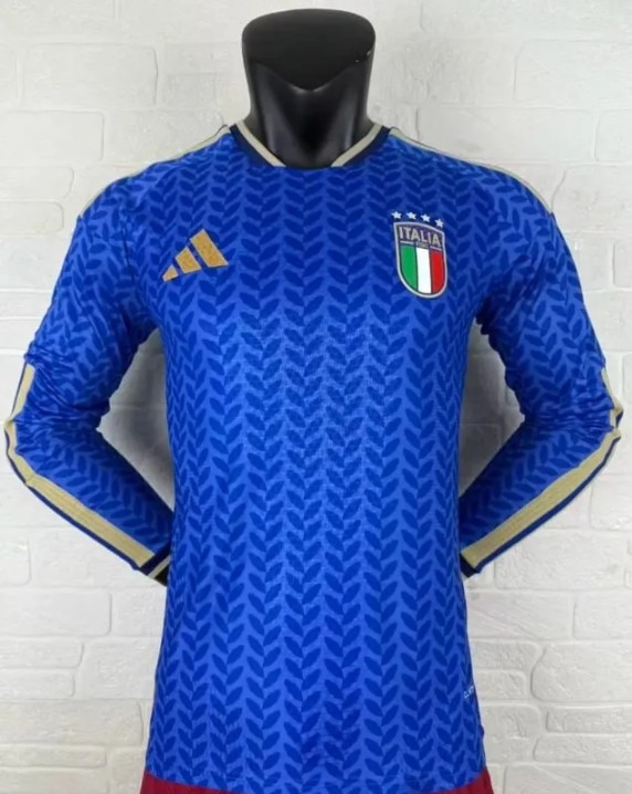 Italy 2026 World Cup Home Player Long Sleeve Men Jersey