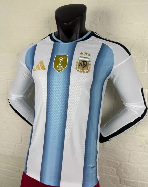 Argentina 2026 World Cup Home Player Long Sleeve Men Jersey