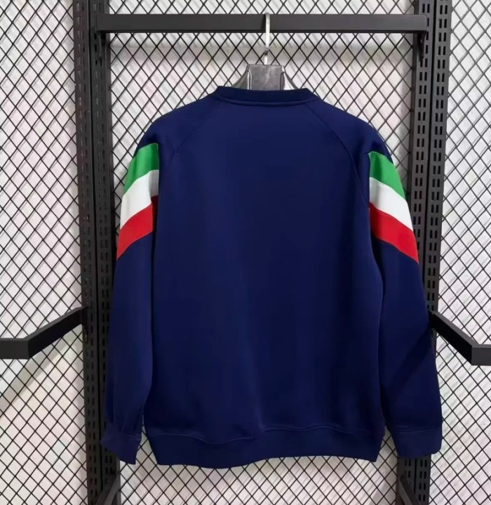 2025 Italian navy long sleeve padded sweater S-4XL