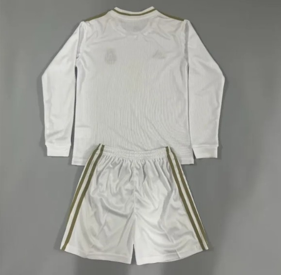 Real Madrid Home Retro Long Sleeve Kids Suit 2019/20