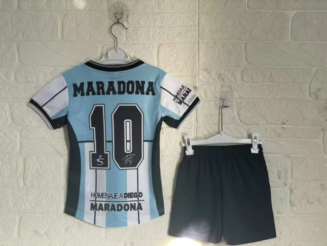 Argentina Diego Maradona Commemorative Retro Kids Suit 2001