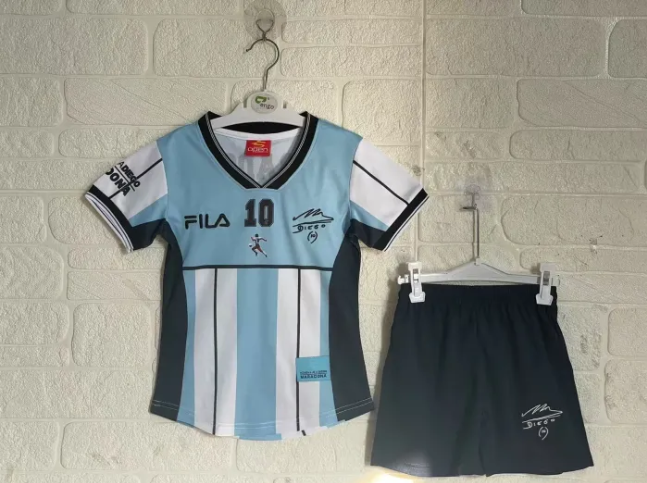Argentina Diego Maradona Commemorative Retro Kids Suit 2001