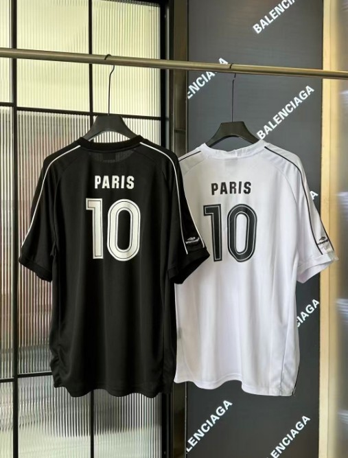 Balenciaga x Manchester United No.10 Embroidered Print Football Jersey