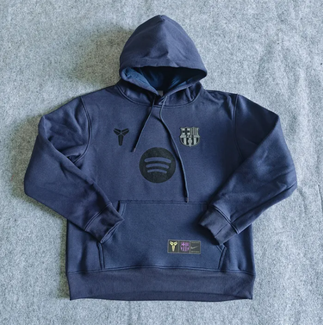 Barcelona Fleece Lined Hoodie Sweatshirt Training Jersey 25/26 (Multiple colors)