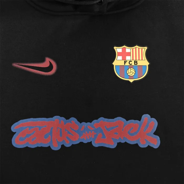 Barcelona X TRAVIS SCOTT Fleece Lined Hoodie Sweatshirt Training Jersey 25/26 (Multiple colors)