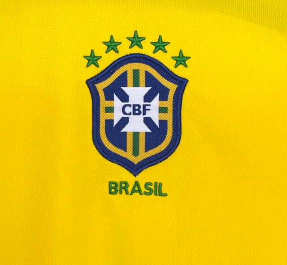 Brazil Home Retro Long Sleeve Jersey 2004