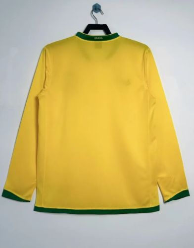Brazil Home Retro Long Sleeve Jersey 2006