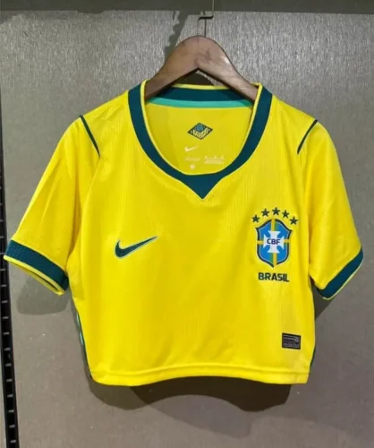 Brazil 2026 World Cup Home Women Cropped Jersey
