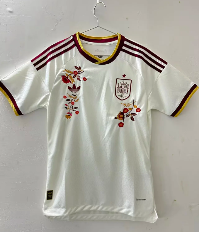 Spain National Team 2026 Away Shirt | Handcrafted Floral Embroidery