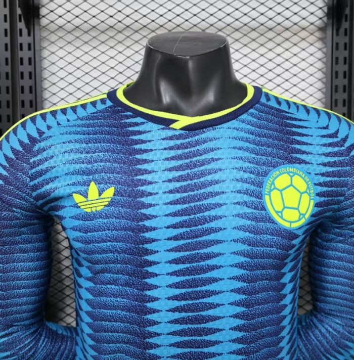 Colombia 2026 World Cup Away Player Long Sleeve Men Jersey