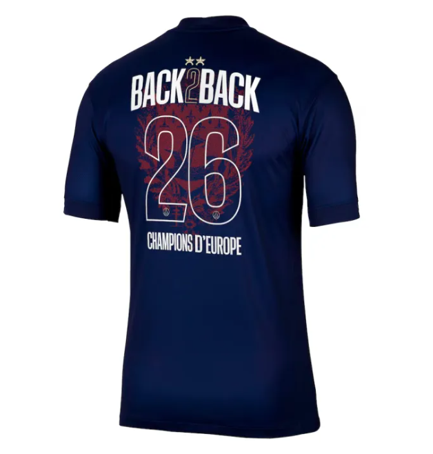 Paris Saint Germain Home Champions of Europe 2026 Men Jersey