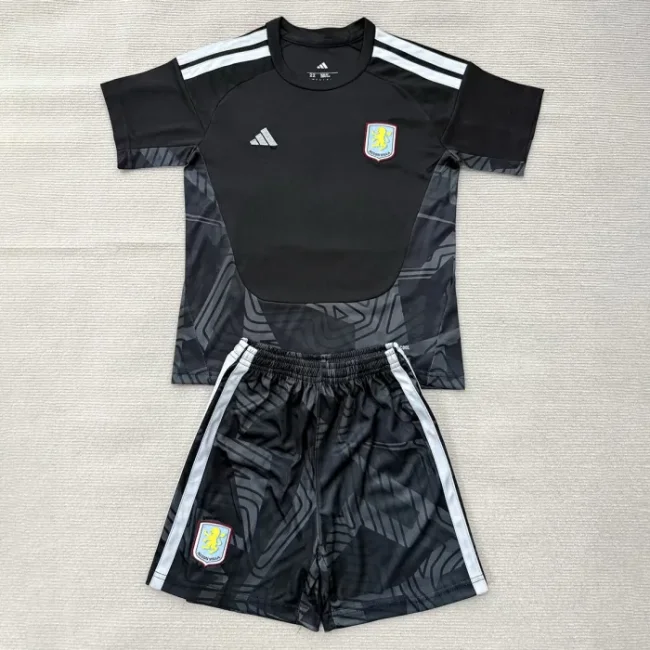 Aston Villa Man Black Goalkeeper Kids Suit 26/27
