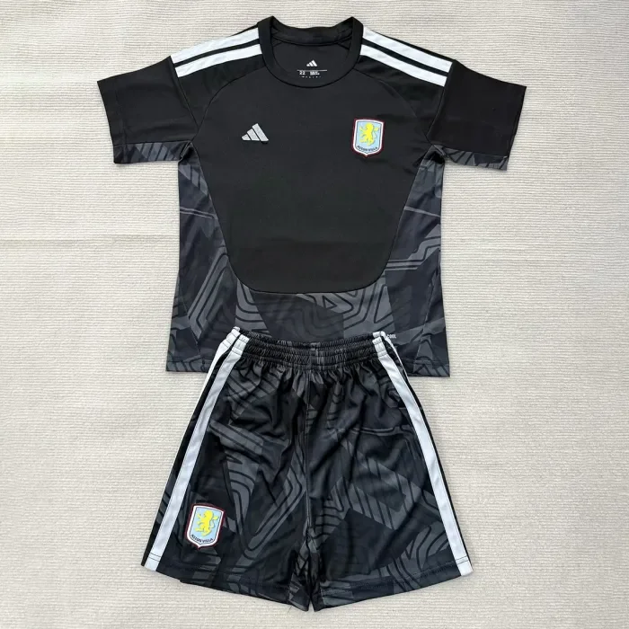 Aston Villa Man Black Goalkeeper Kids Suit 26/27