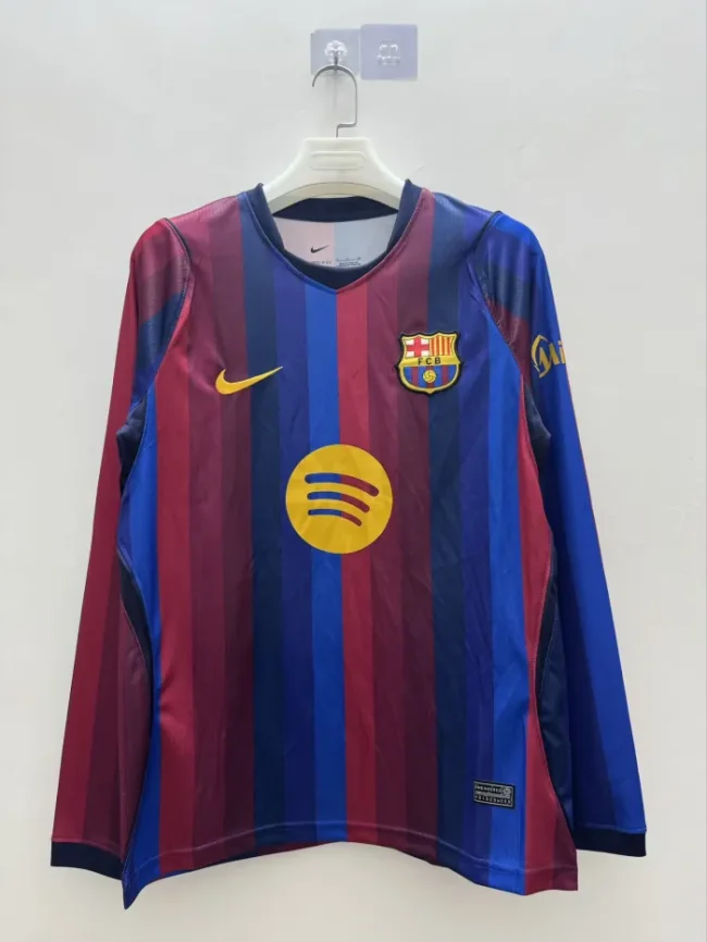Barcelona Home Men Long Sleeve Jersey 26/27
