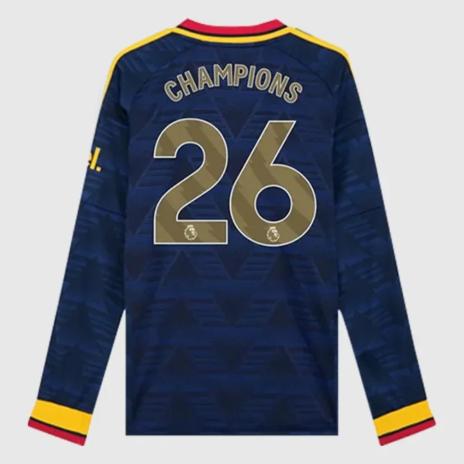 Arsenal Away Champions Man Long Sleeve Jersey 26/27