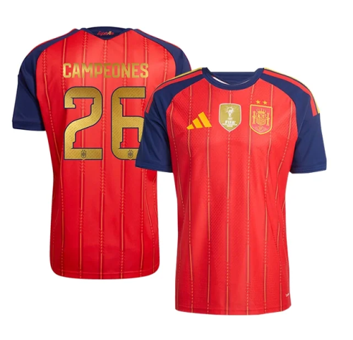Spain 2026 World Cup Champions 26 Home Man Jersey (2 stars)