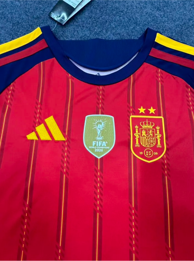 Spain 2026 World Cup Champions 26 Home Man Jersey (2 stars)