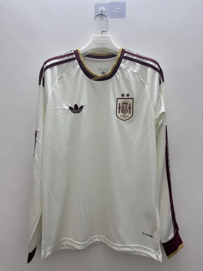 Spain 2026 World Cup Away Long Sleeve Man Jersey(2 stars)