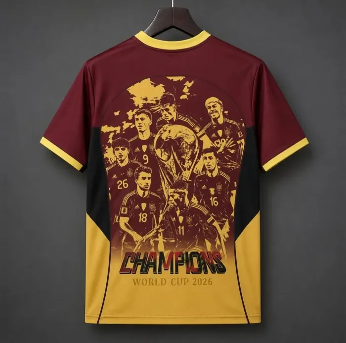 Spain 2026 World Cup Champion Wine Specia Man Jersey