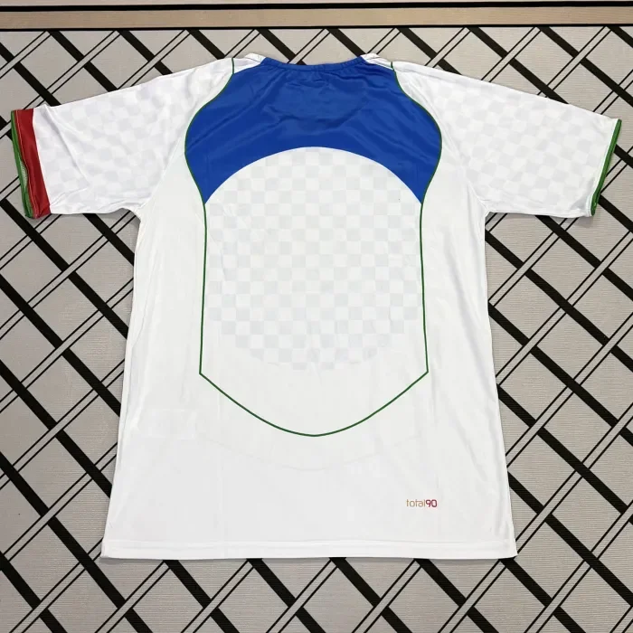 Total 90 White Retro-style soccer jersey